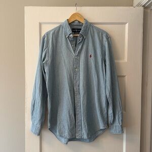 Ralph Lauren Men's Denim Blue Button Down Shirt